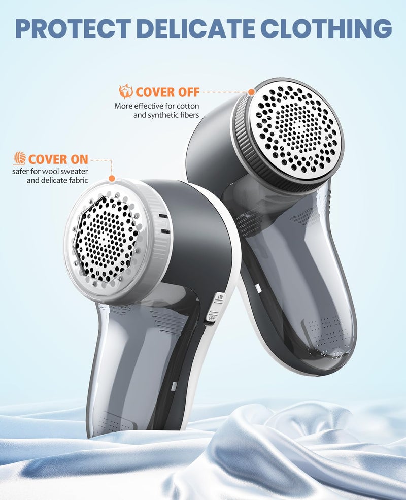 POPCHOSE Fabric Shaver  Lint Remover for Clothes  Electric Lint Shaver with 6-leaf Blades  Sweater Shavers to Remove Pilling for Clothing  Couch  Furniture  Fuzz  Lint Ball  Pillings  USB Rechargeable - Image 5